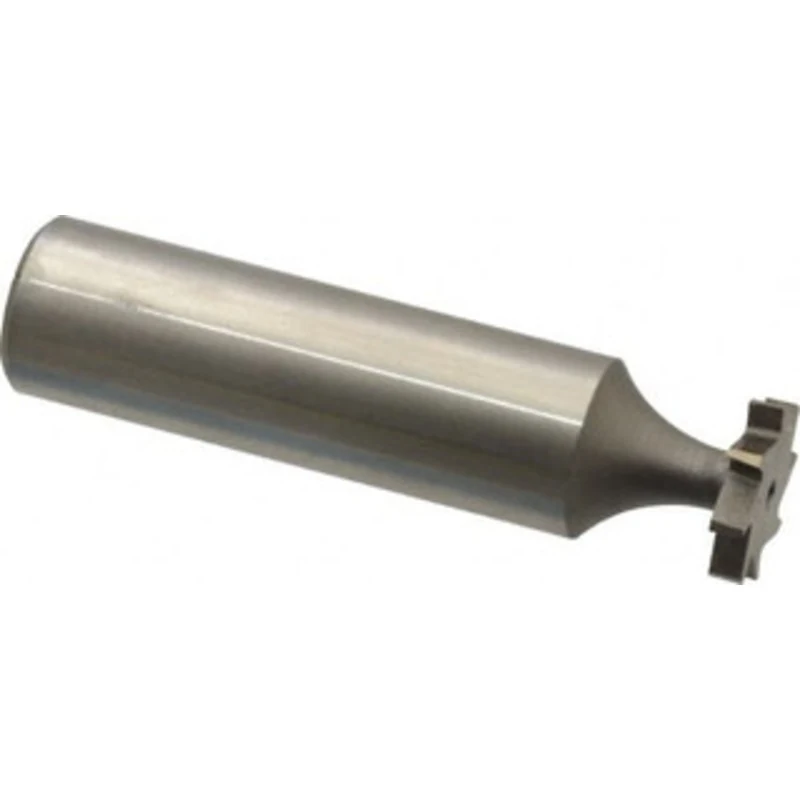 Made in USA ANSI 304 (Old Std # 2) 1/2 Cut Diam, 3/32 Cut Width, 1/2 Shank, Staggered-Tooth Woodruff Keyseat Cutter H...